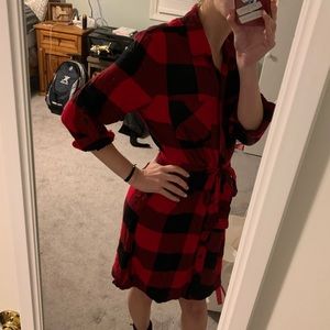 Casual Flannel Dress